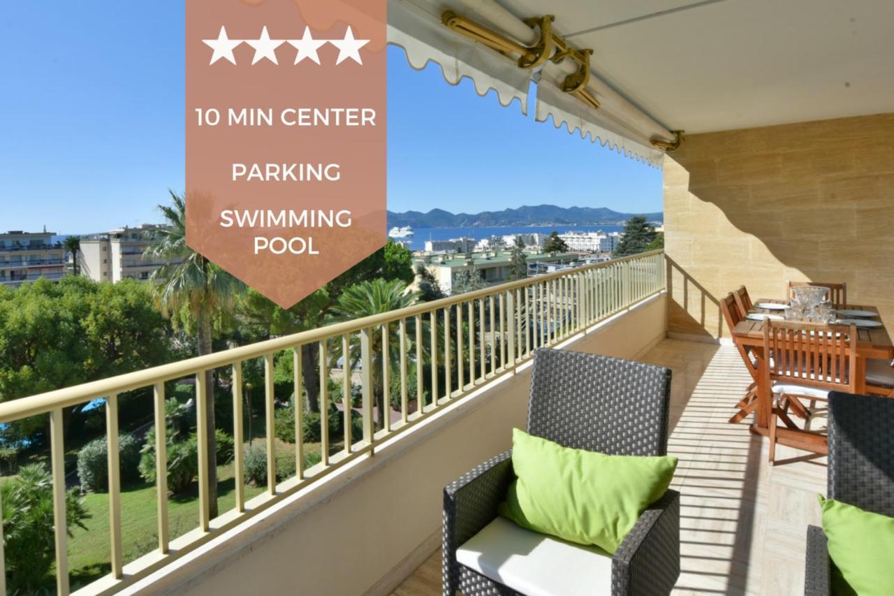 Close To Downtown Cannes Swimming Pool And Sea View ภายนอก รูปภาพ